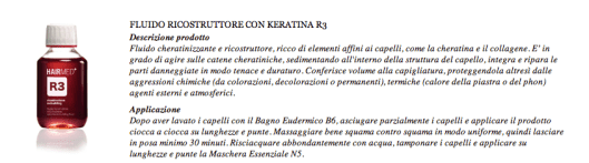 Fluido ricostruttore con keratina R3 Fluido ricostruttore con keratina R3
