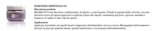 Maschera essenziale n5 Maschera essenziale n5